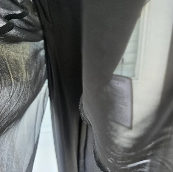 Adrianna Papell Women Black Chiffon Overlay Cocktail Dress XS Sheer NWT - Picture 8 of 13